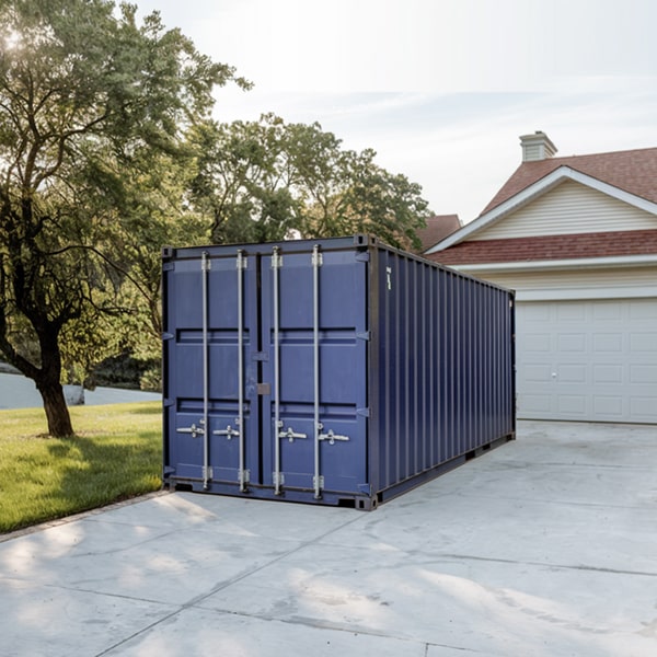we offer delivery and placement of our residential storage containers using specialized equipment